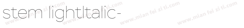 stem lightltalic字体转换